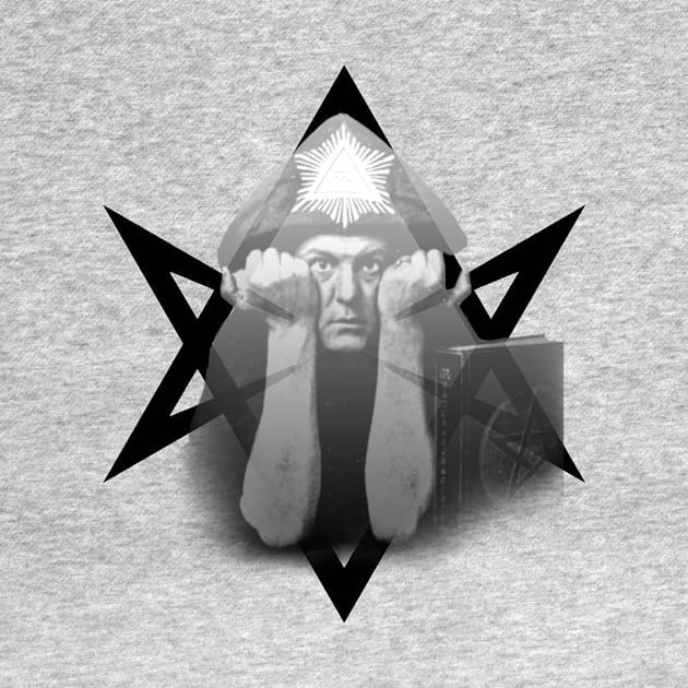 Aleister Crowley thelema occultist design by hclara23